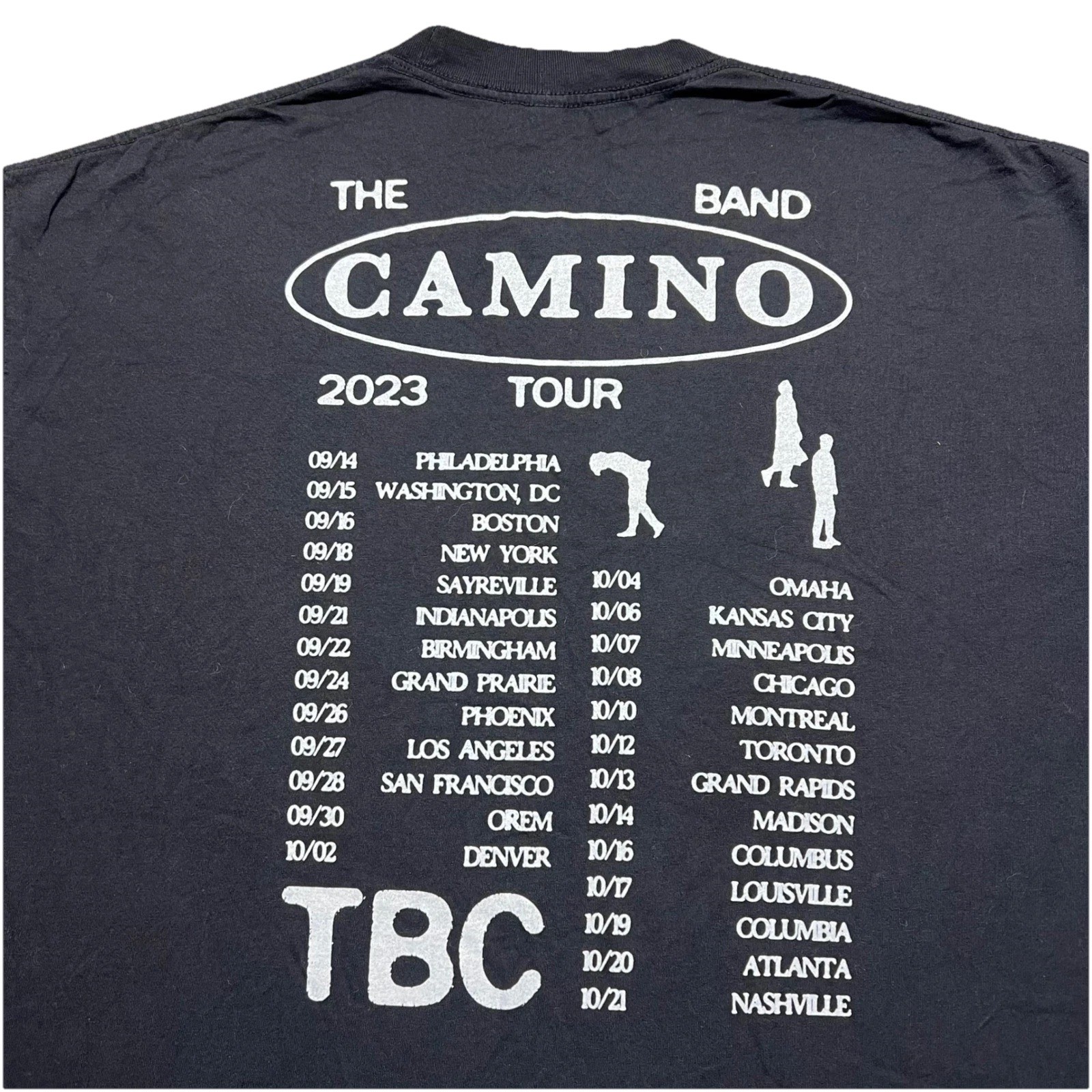 The Band Camino 2023 Tour T Shirt Mens XL Black Los Angeles Apparel Concert Tee gallery