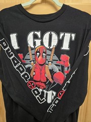 Marvel Deadpool I Got Issues Black Long Sleeve Graphic T-Shirt Men’s XL