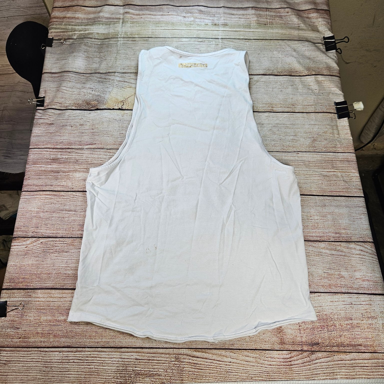 ALPHALETE Men's Tank Top White L Performance Fit Cotton Spandex Activewear gallery