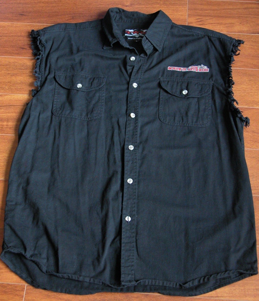Motorcycle USA FLAG BIKER Shirt L 2010 RALLY USA FLAG V TWIN LAUGHLIN NEVADA gallery
