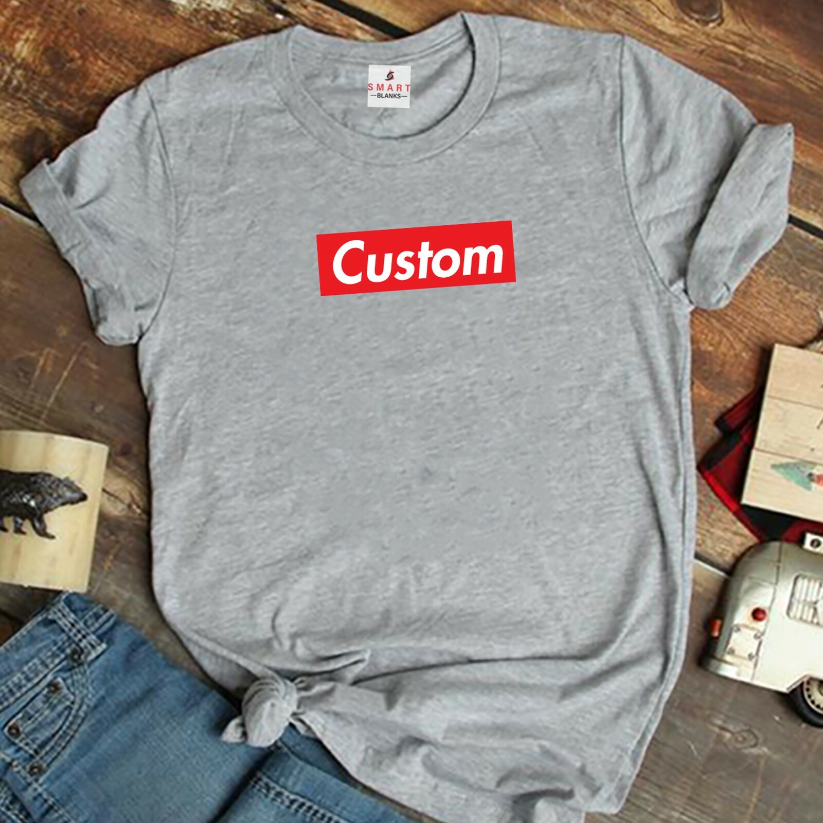 Box Logo Custom Text t-shirt hype gallery