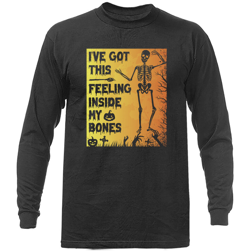 Halloween Costume Spooky Witches Pumpkin Ghost Graphic Long Sleeve