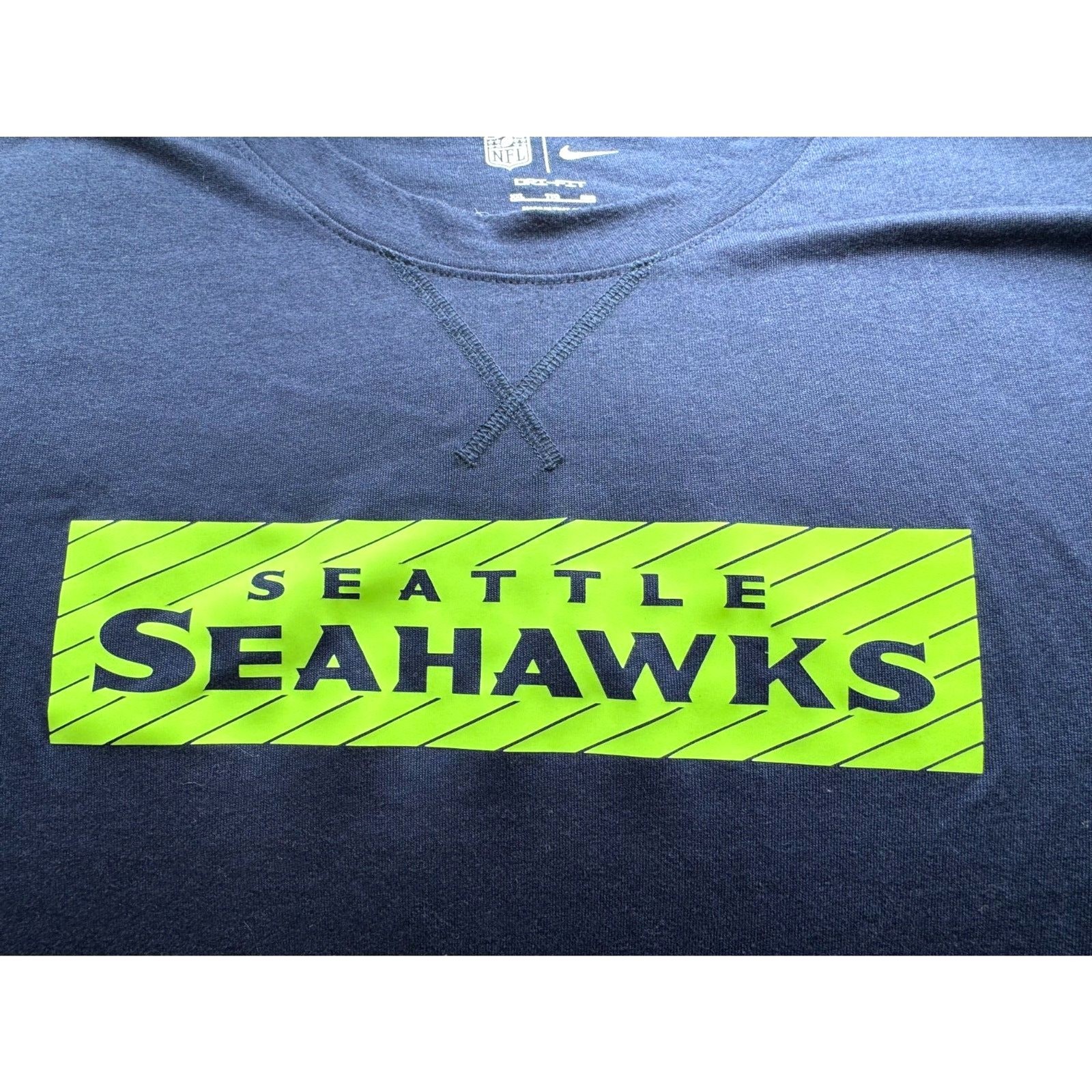 Nike Men's College Navy Seattle Seahawks Sideline Player Performance T-Shirt XXL gallery