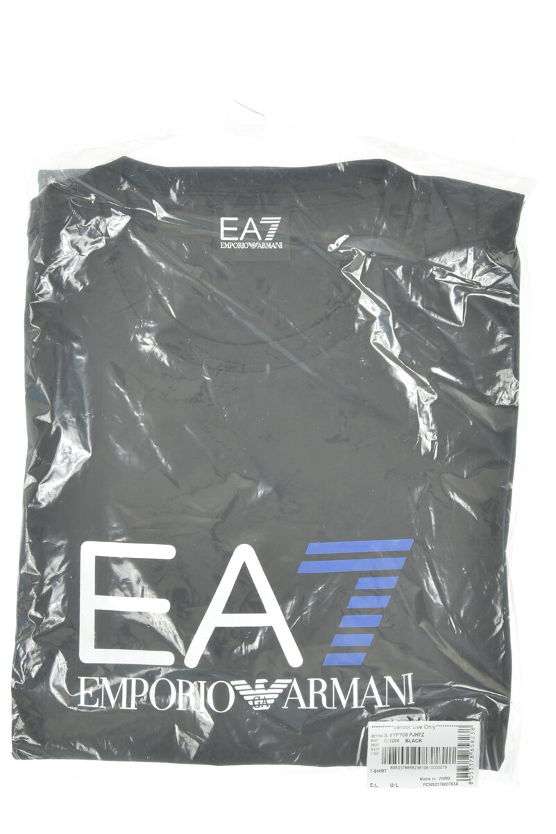Emporio Armani EA7 T-Shirt Sweatshirt Man Black 6YPTC0PJH7Z 1200 Sz L MAKE OFFER gallery