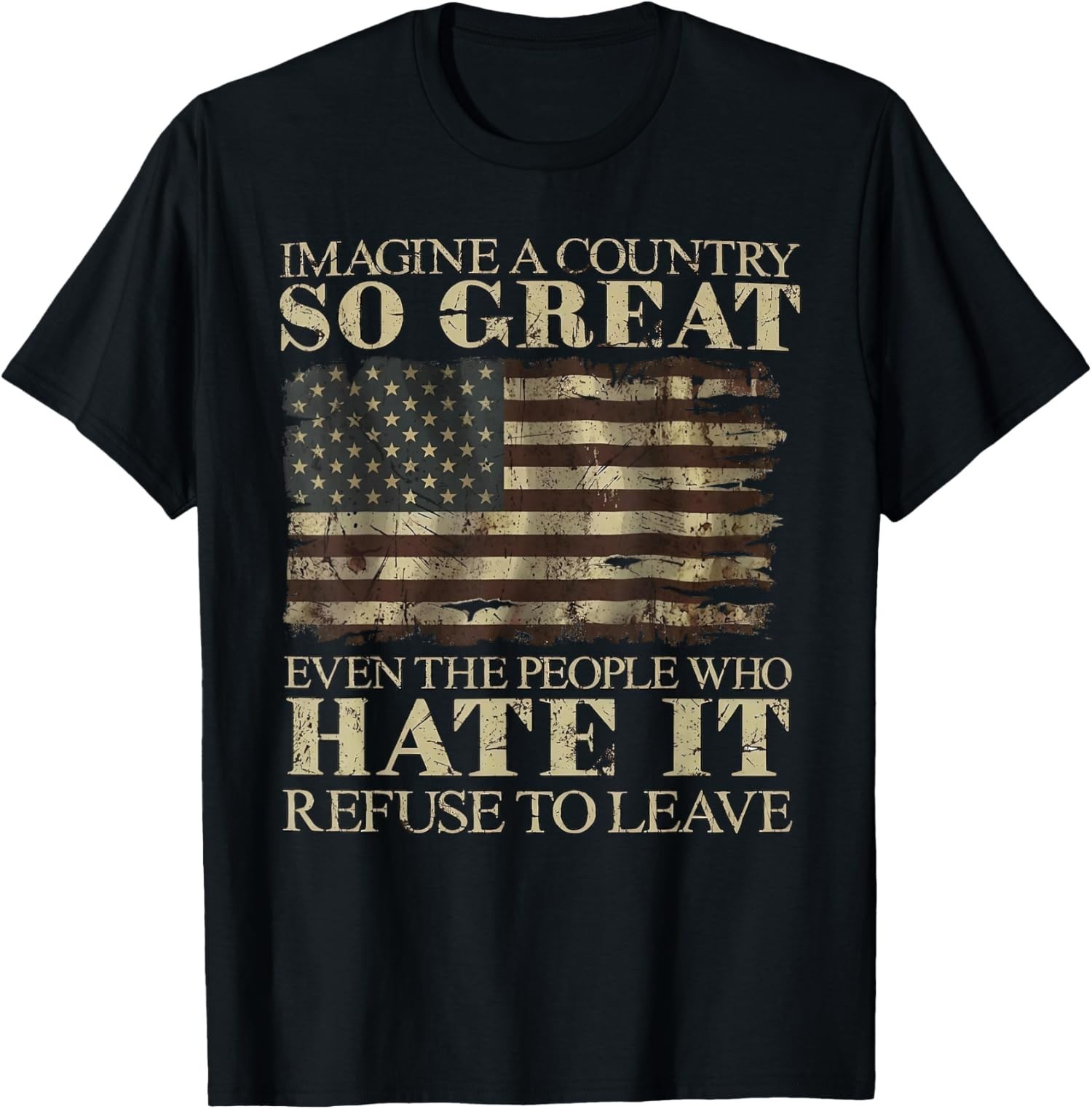 Imagine A Country So Great Patriotic Flag Graphic T-Shirt gallery
