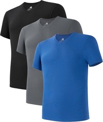 DAVID ARCHY Men Undershirt Combed Cotton T-Shirt Soft Moisture-Wicking