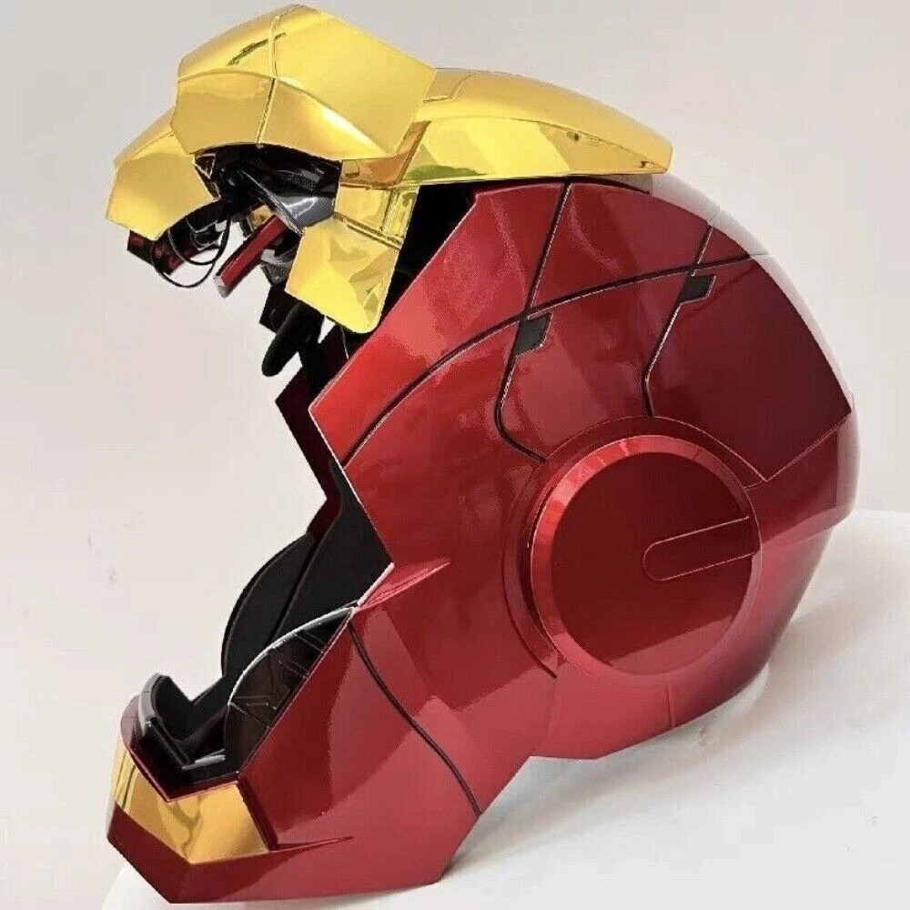 2026 Iron Man MK5 1:1 Helmet Wearable Voice-control Mask Cosplay Golden AUTOKING gallery