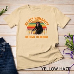 Funny Reject Humanity Return to Monke Meme Monkey Evolution Unisex T-shirt