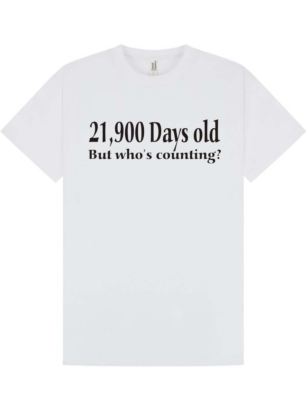 60th BIRTHDAY T-shirt / UNISEX / 21900 Days Old / Funny / Party / Size XXL gallery