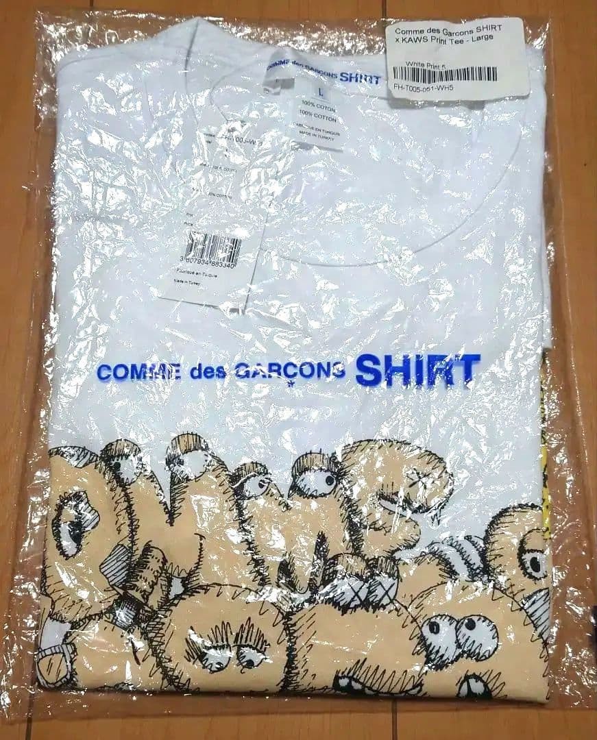USED BRAND NEW COMME DES GARCONS SHIRT X KAWS PRINT TEE (NOT AVAILABLE JAPAN) gallery
