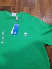 adidas Men’s Trefoil Essentials Tee Energy Green. Size XL