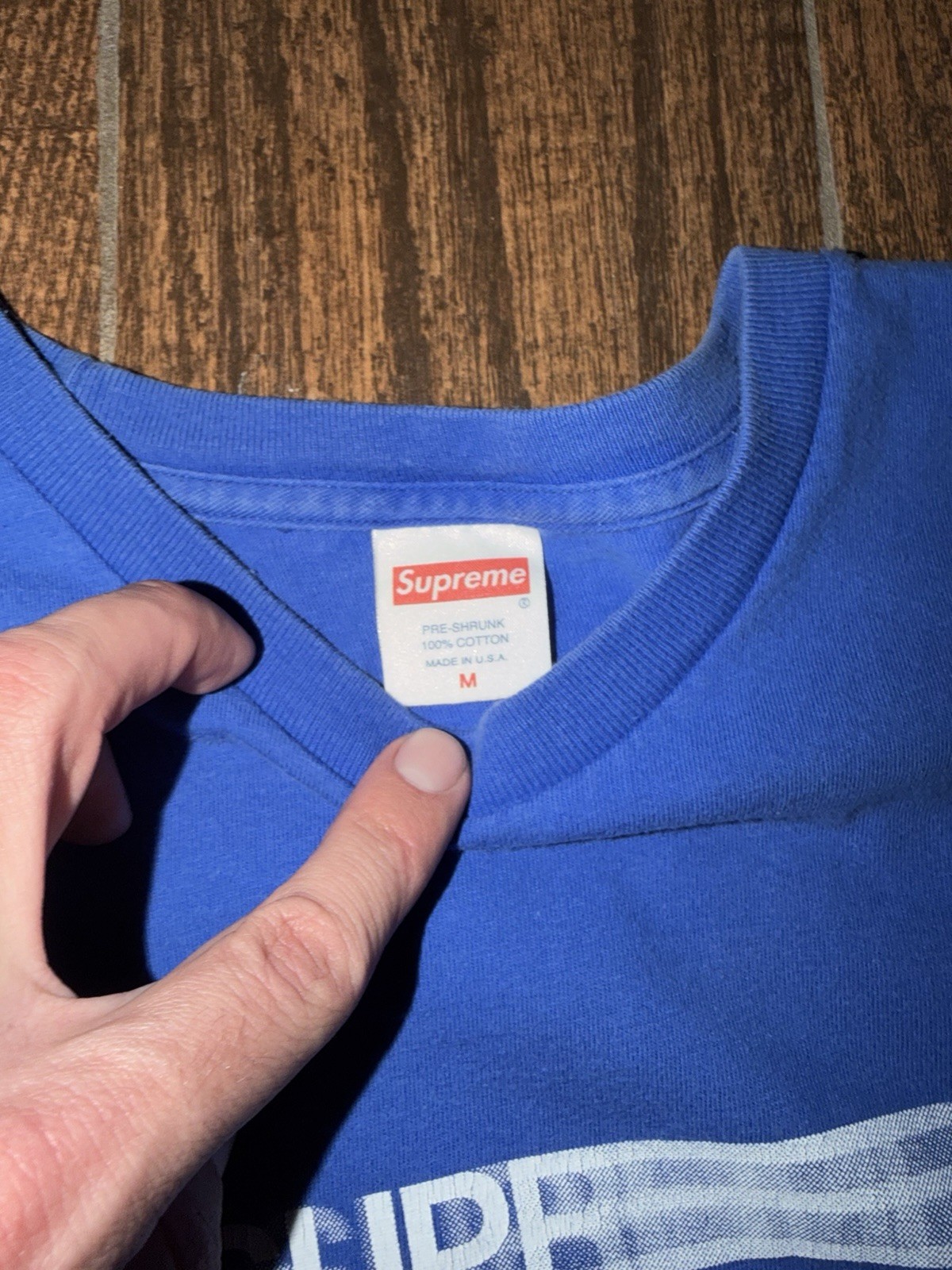 Supreme SS16 Royal Blue Motion Logo Tee Size M Rare Vintage gallery