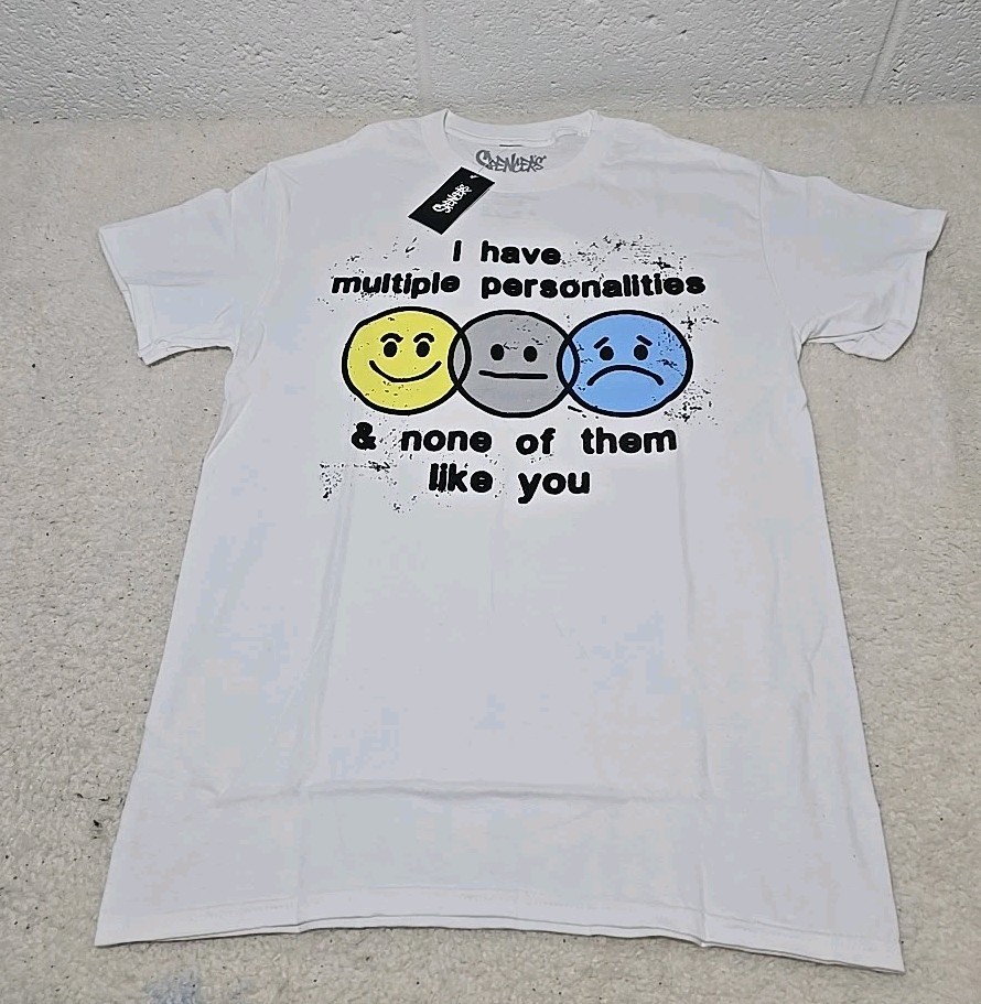 I Have Multiple Personalities None Like You Graphic T-Shirt Men's Sz Small (JJ) gallery
