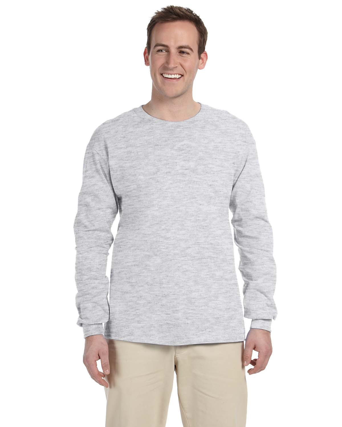 Gildan Ultra Cotton Mens G240 Crewneck T Shirt Blank Long Sleeve T-Shirt - 2400 gallery