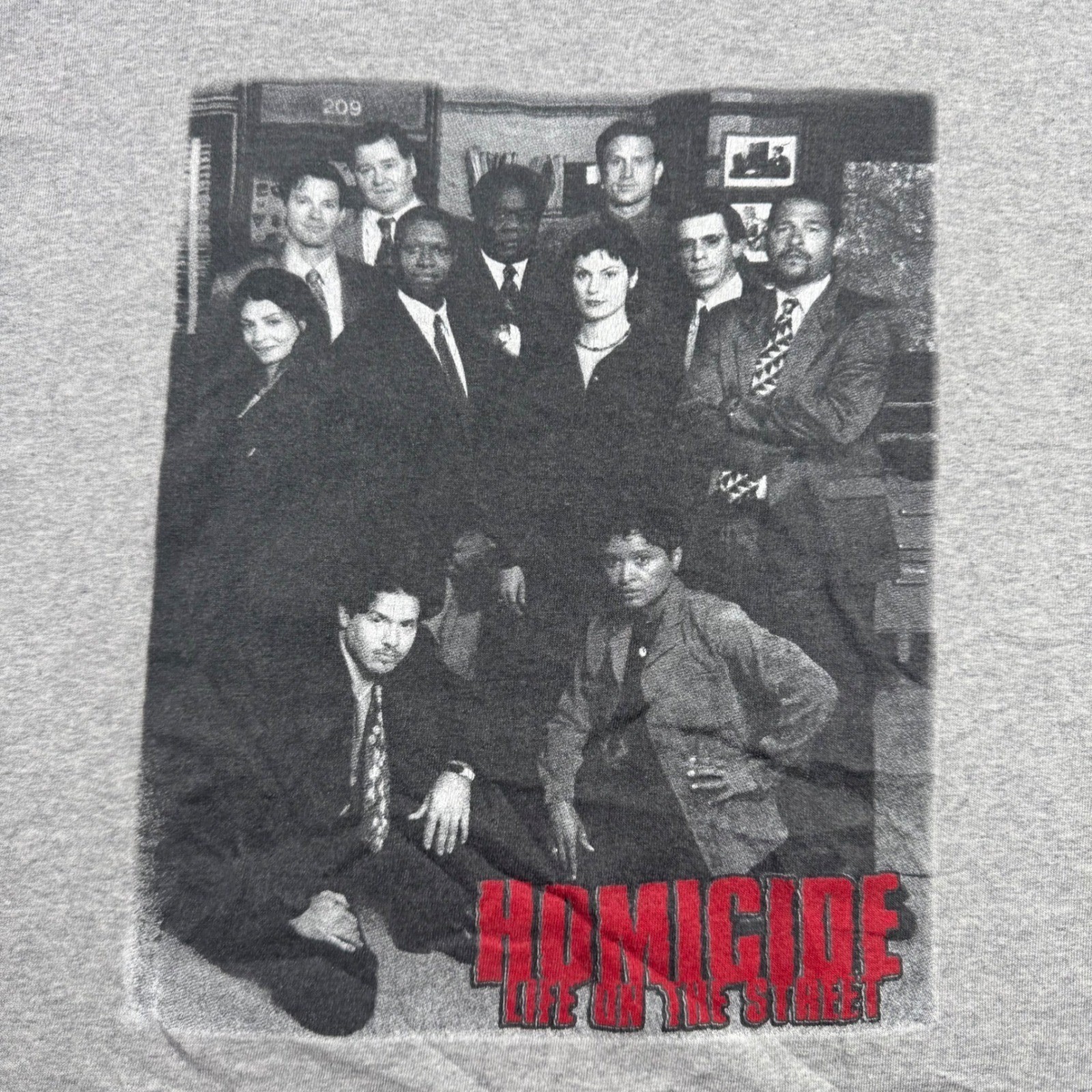 Delta Homicide Life on the Street T-Shirt Mens XL Gray 90s TV Show Graphic Rare gallery