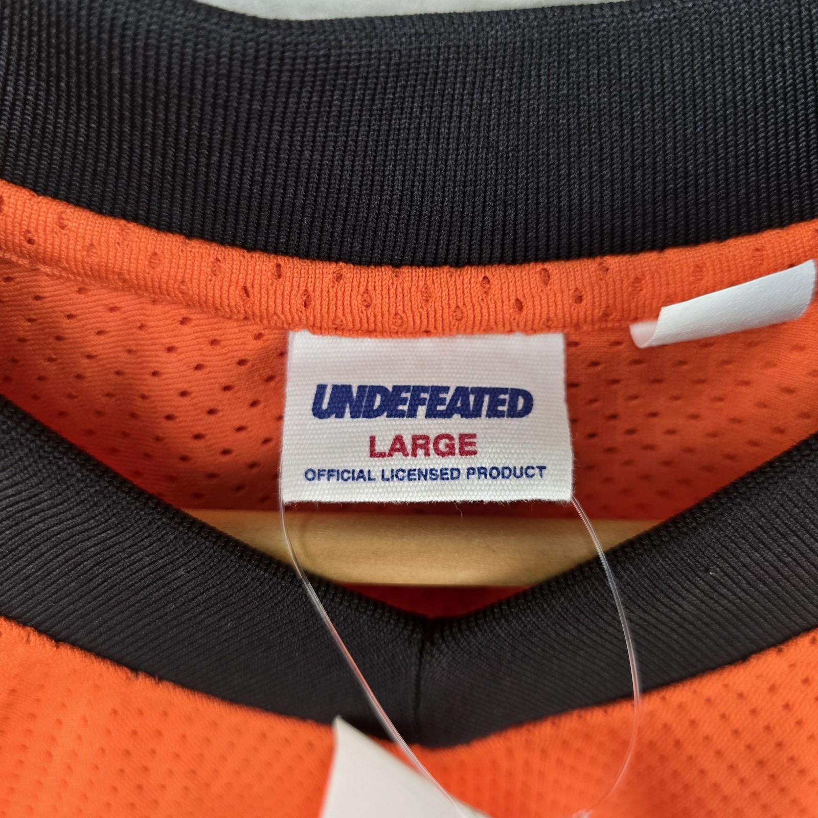 Undefeated Hockey Jersey Mens Large Orange Black Fight Strap Streetwear New gallery