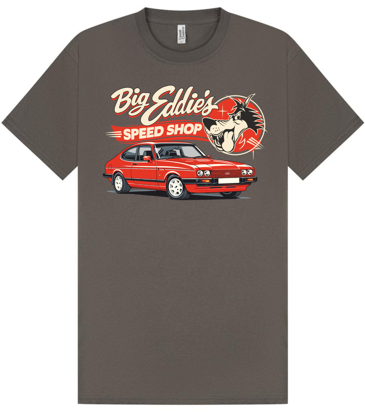 Red MK3 Ford Capri Personalised T Shirt Add Your Registration Retro Classic gallery