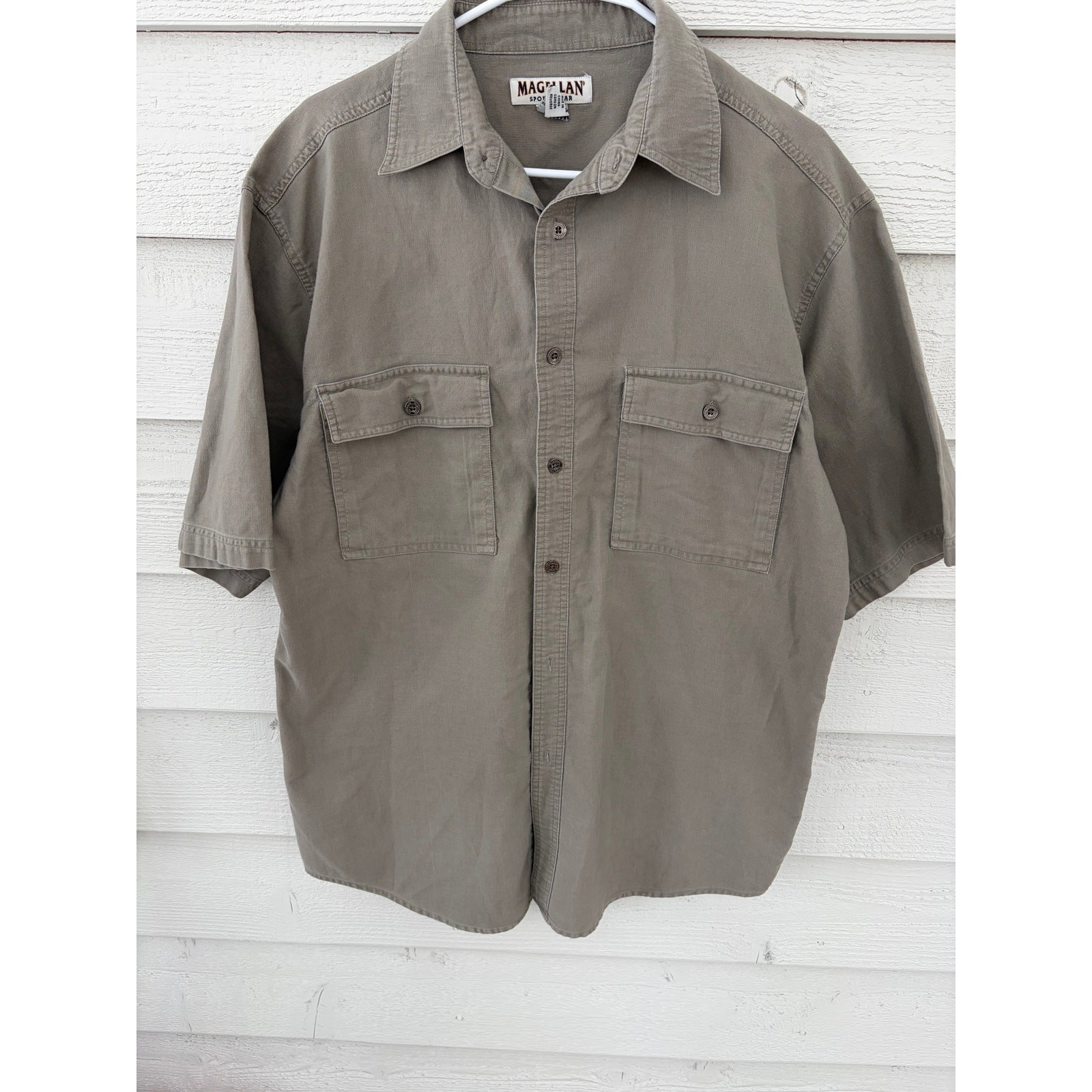 *CABELA'S MAGELLAN* Shortsleeve Camping Shirt Versatile Outdoor Khaki Men Size M gallery