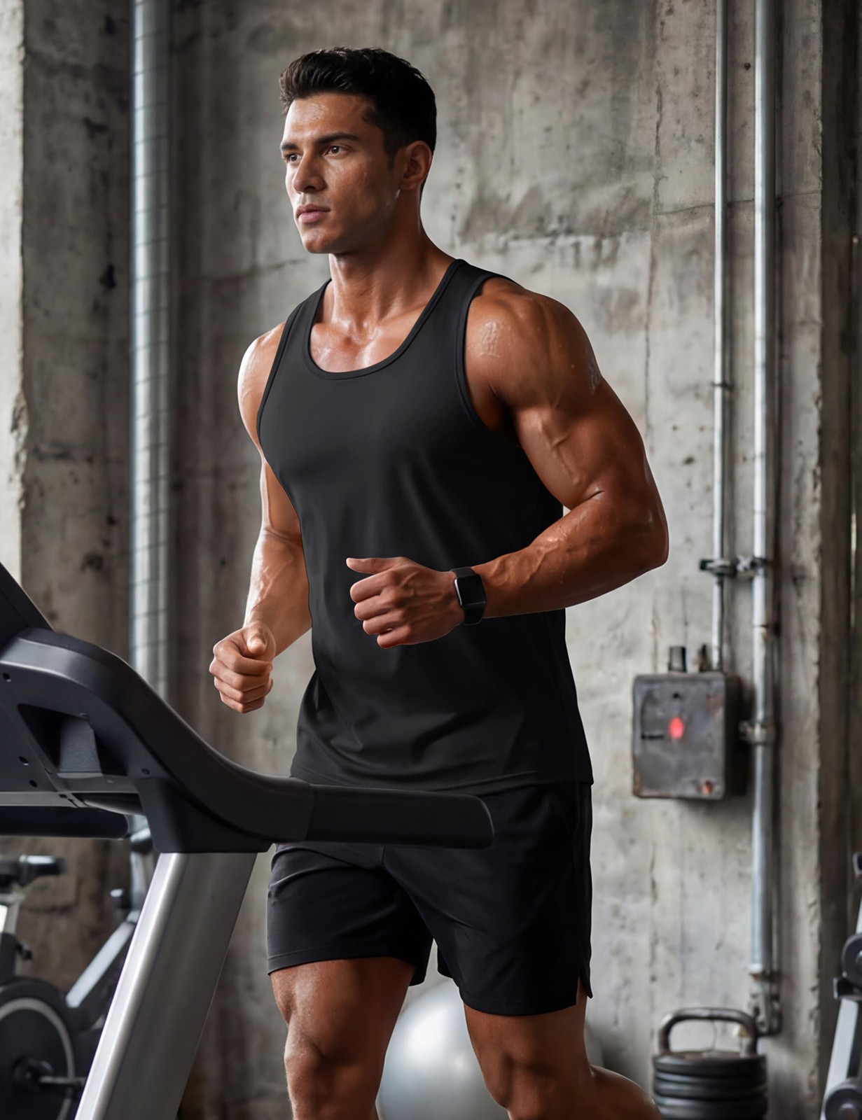 Men's Workout Tank Tops Gym Sleeveless UPF 50+ Summer Sun Shirts Quick Dry Tops gallery