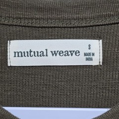 Mutual Weave Waffle Knit Henley Thermal Shirt Mens S Pullover Grunge Olive Green