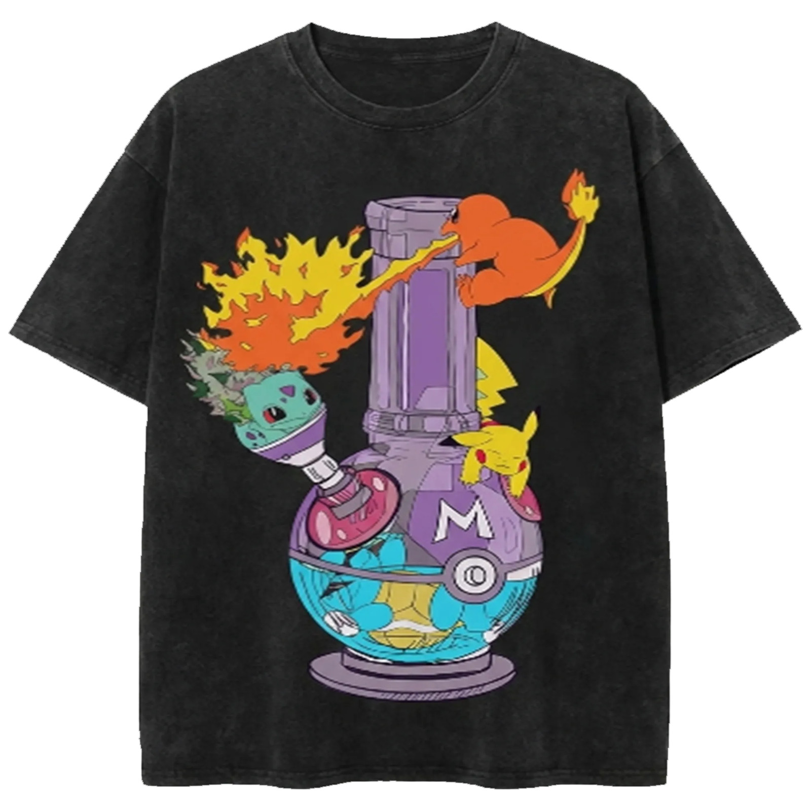 P0kemon Anime Heavyweight Cotton Streetwear Shirt gallery
