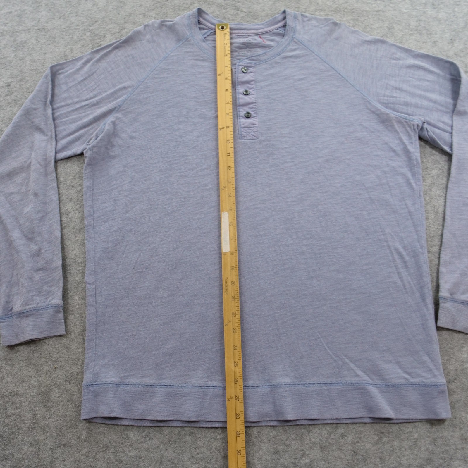 Vince Shirt Mens Extra Large Blue Henley Long Sleeve Lightweight Button gallery