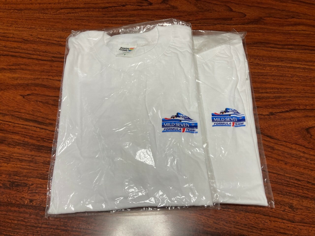 Benetton Formula 1 MILD SEVEN 2 Set Vintage Tee T Shirt One Size White Unused gallery