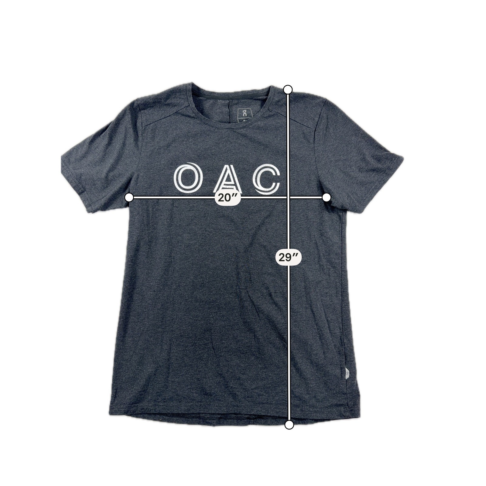On Running On-T OAC Graphic Short Sleeve Training Shirt Dark Gray Mens XL gallery