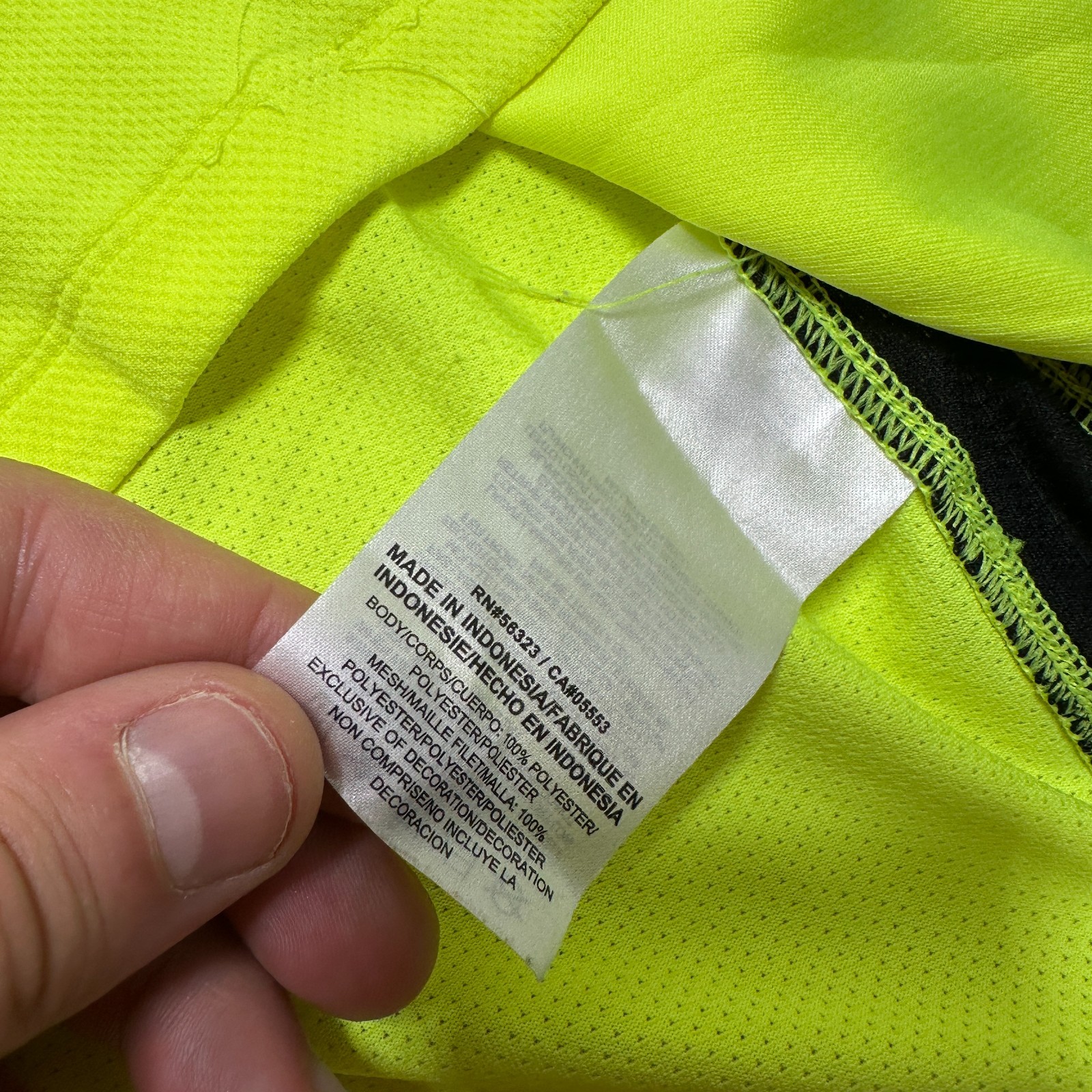 Nike Dri Fit T Shirt Neon Yellow Night of Nets Short Sleeve Mens Size Medium M gallery