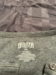 Duluth Trading Co. Women’s Gray Short Sleeve Henley Knit Cotton T-Shirt, X3
