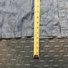 NWT Eddie Bauer 100% Linen Solid Blue/Gray Short Sleeve Button Up Size L