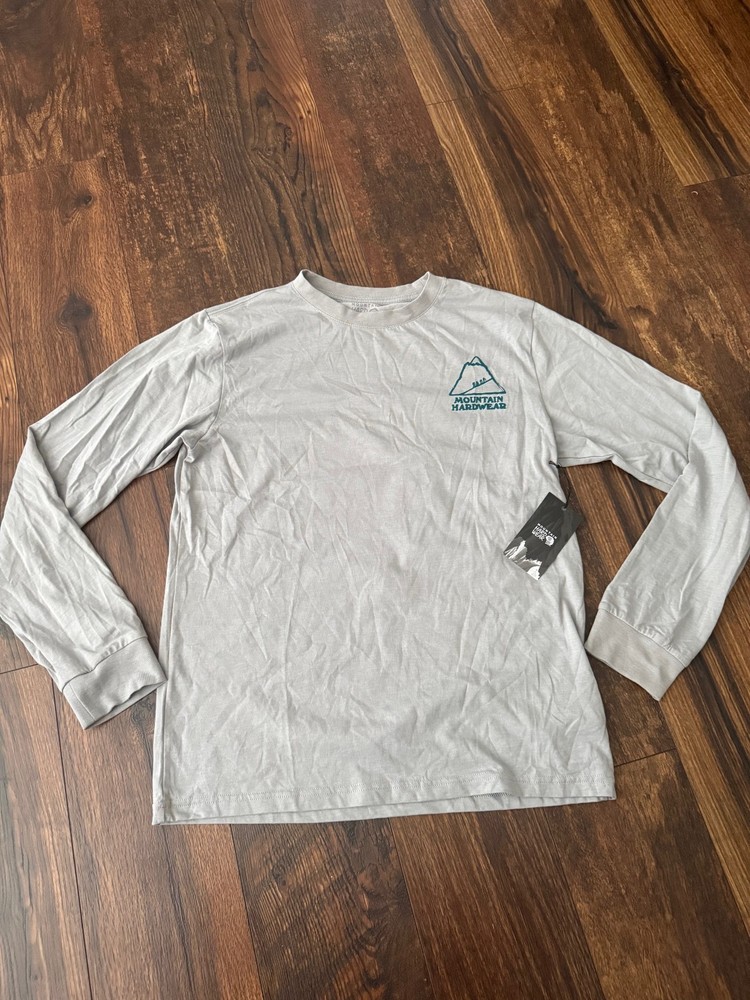 NEW MOUNTAIN HARDWARE MHW Long Sleeve T-Shirt Gray Mens Size Small