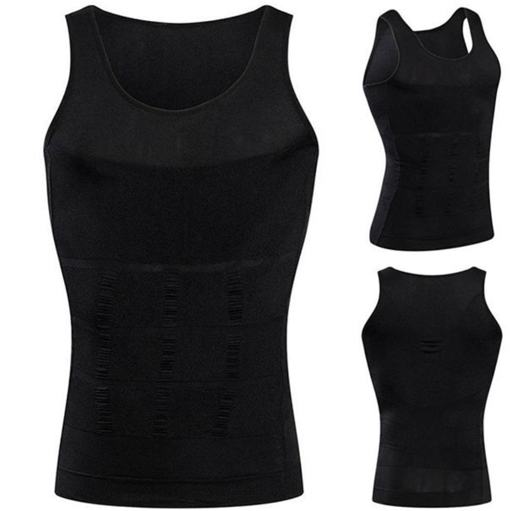 Men's Slimming Body Shaper Vest Abs Abdomen Compression Workout Tank Tops... gallery