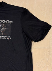 When Life Knocks You Down, Calmly Get Back Up Smile and Politely Say T-Shirt XL
