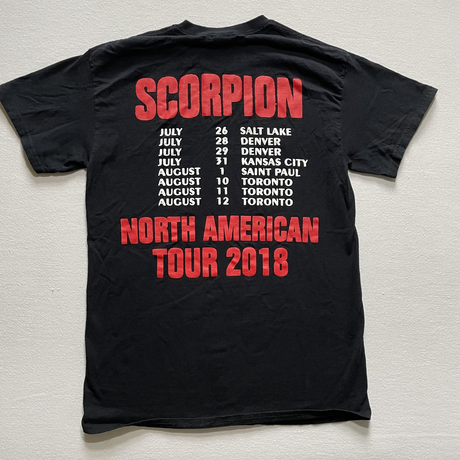Drake Shirt Mens Medium Black Scorpion Tour 2018 Concert Dates Rap Tee gallery