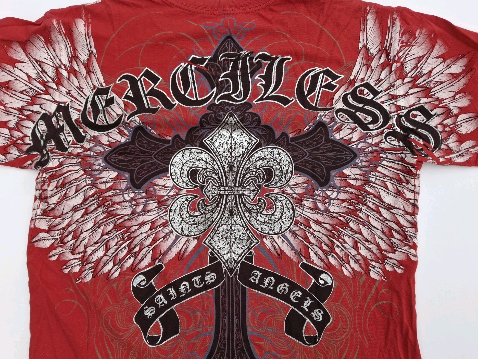 Xzavier Merciless Saints Angels Cross Angel Wings AOP Y2K Grunge Emo Goth Celtic gallery