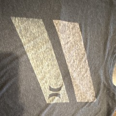 Hurley Men’s Gray Graphic Logo Crew Neck Short Sleeve T-Shirt, Size L