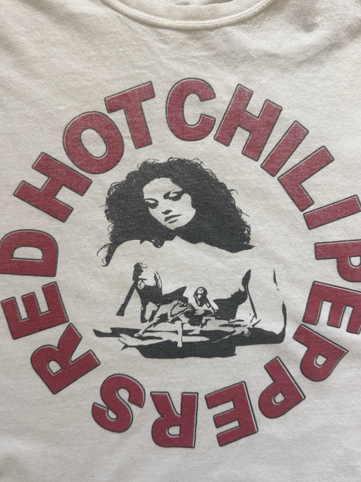 Vintage Bootleg Red Hot Chili Peppers Style Graphic T Shirt White Hanes Mens M gallery