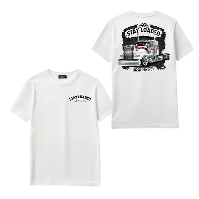 Stay Loaded 100 Proof Truck Shirt, Semi Truck Graphic Tee, Heavy Hauler Apparel gallery