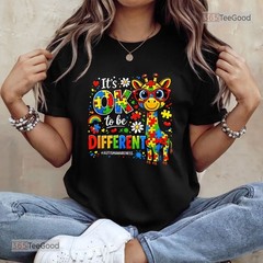 Autism Awareness Giraffe Puzzle Piece Shirt, Neurodiversity Support Graphic Tee