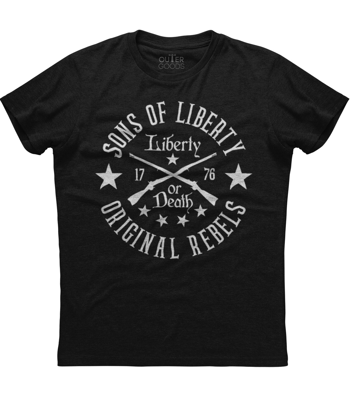 Sons Of Liberty Musket Mens Short Sleeve New Cotton Black T-shirt gallery