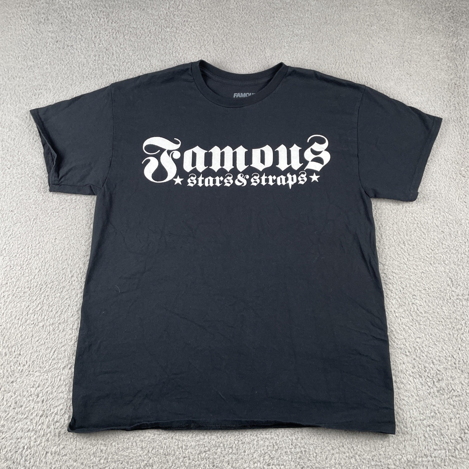 Famous Brand Jet L Black Shirt 100% Cotton Knit Classic Boxy Fit Classic Logo gallery