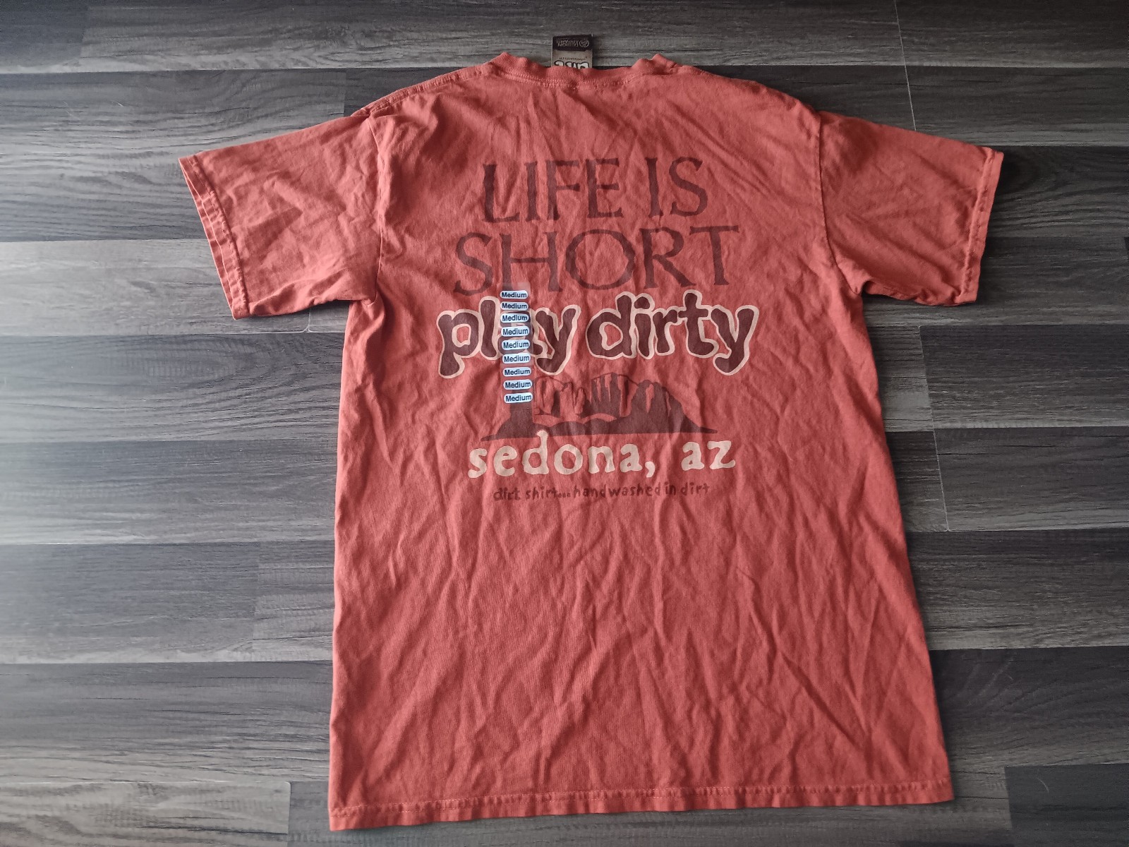 Real dirt life is short play dirty Sedona, AZ Men SZ-medium t Shirt NEW gallery