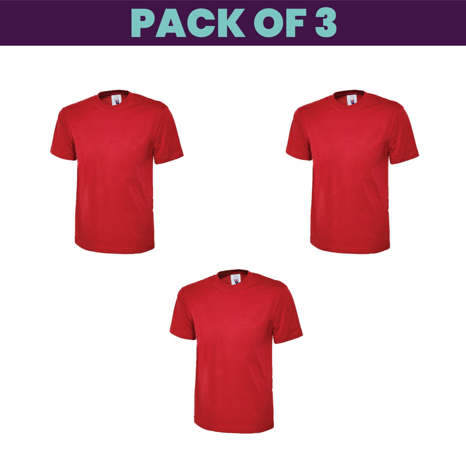 Pack 5 & 3 Uneek Classic T-Shirt Plain Casual Wear stag do hen Unisex UC301 gallery