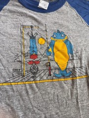 80s Bantam MidSleeve Raglan Fishing Graphic T-Shirt