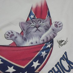 Vintage 90s Bob Harrison Southern Chick Cat T Shirt Mens XL White Jerzees Tee