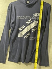 VTG Vintage 1981-1992 Resolution Run Graphic Turtle NeckUSA Downwear Brand (B)