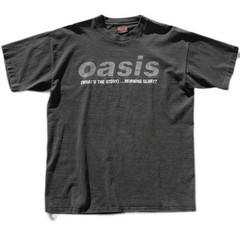 Oasis Men’s Black Morning Glory Graphic Print Cotton Crew Neck T-Shirt Sz M