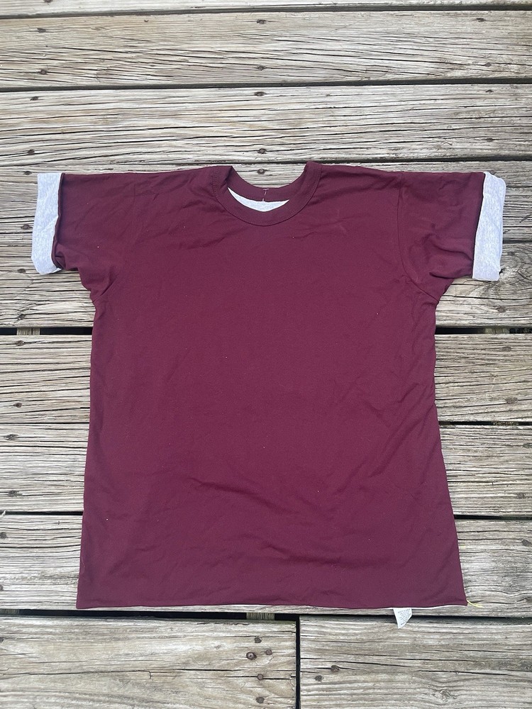 Vintage Double Face Reversible Shirt Men’s XL Burgundy & Heather Gray Blank New