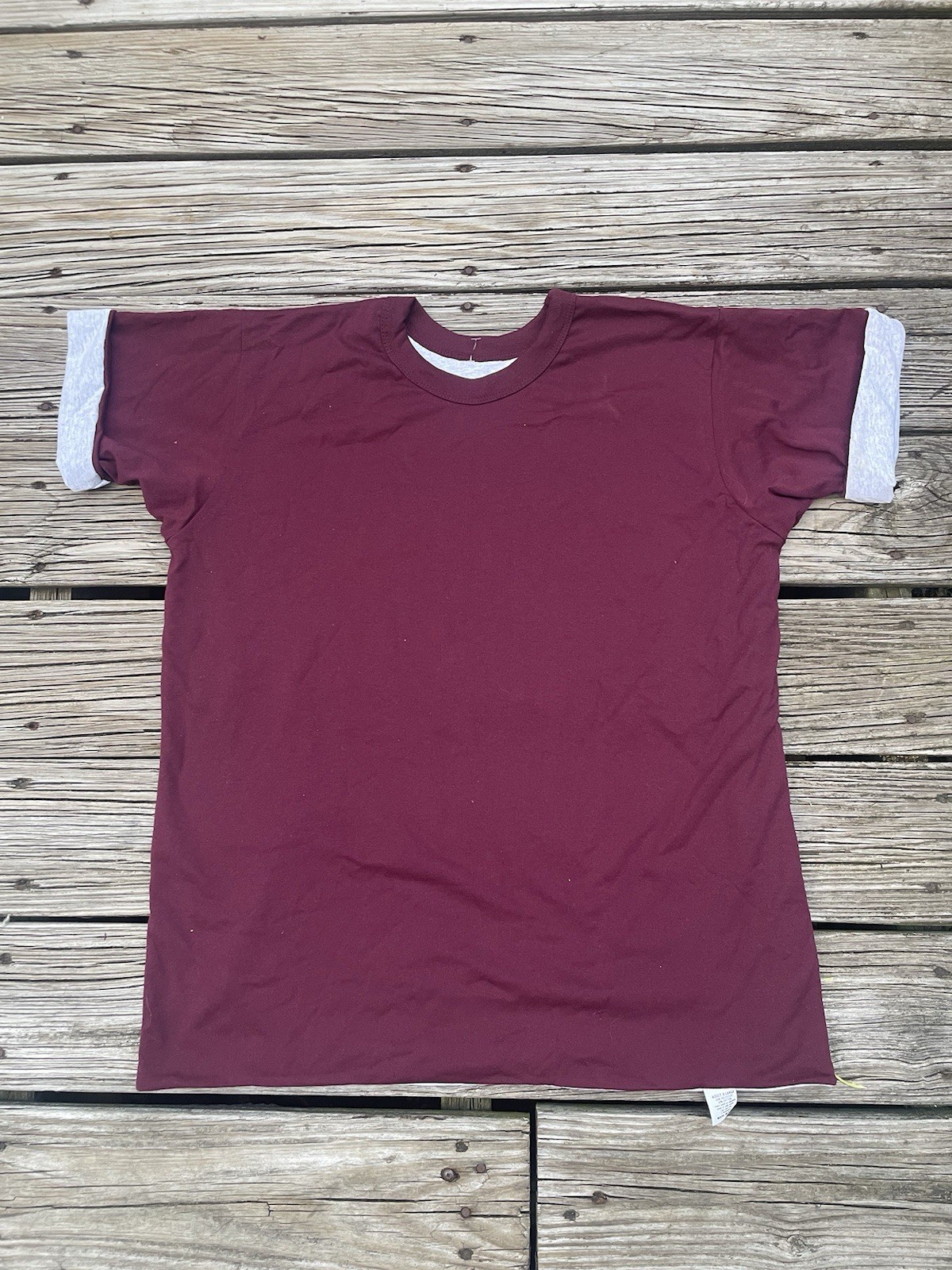 Vintage Double Face Reversible Shirt Men’s XL Burgundy & Heather Gray Blank New